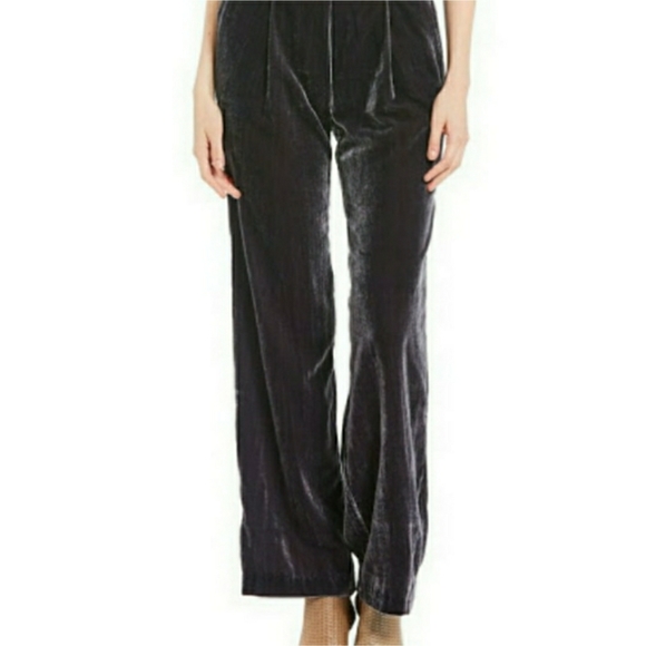 Sigrid Olsen Signature Gray Crushed Velvet Pants - Picture 3 of 6